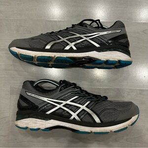 Asics GT-2000 5 Mens Sz 11.5 2E Grey/Blue/White Running Walking Shoes Sneakers
